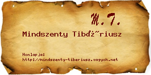 Mindszenty Tibériusz névjegykártya